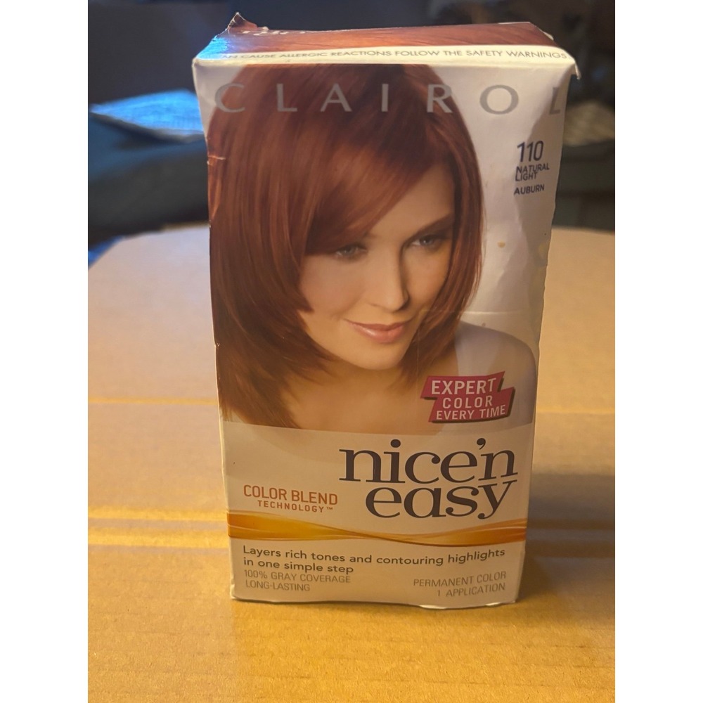 Clairol Nice'N Easy ColorBlend Permanent Color Natural Light Auburn # 110.
